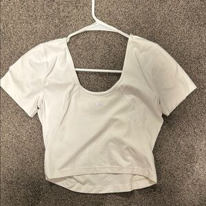 lululemon athletica White Crop Blouse
